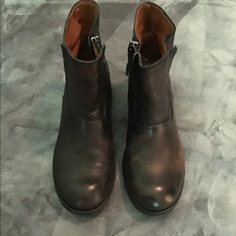 Diesel Dark Brown Leather Short Booties - Size 40 - Picture 3 of 8